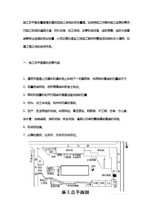 施工总平面布置图是拟建项目施工场地的总布置图