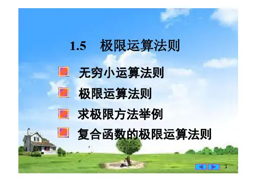极限运算法则