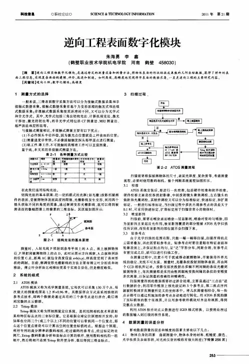 逆向工程表面数字化模块