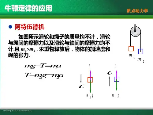 大学物理课件第1章 质点运动学 牛顿定律习题