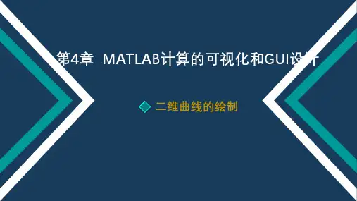第4章 MATLAB计算的可视化和GUI设计