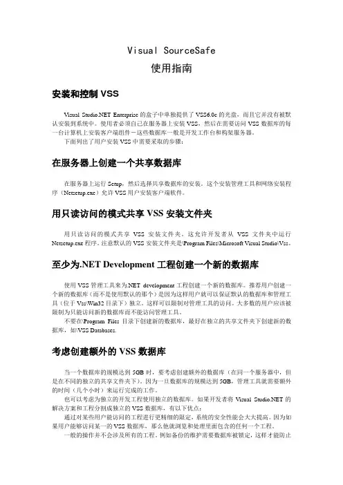 VSS使用指南