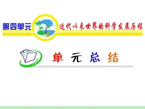 历史必修三第四单元单元复习课件