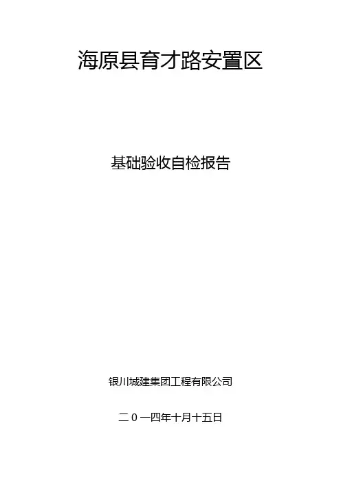 施工单位自检报告