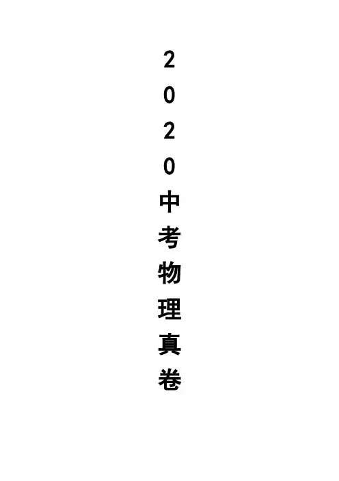 2020年辽宁省鞍山市中考物理试卷(附答案及详细解析)
