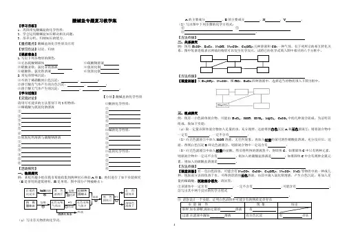 初中化学酸碱盐专题复习教学案