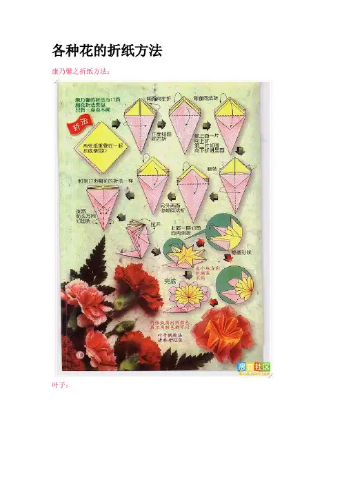 各种花的折纸方法
