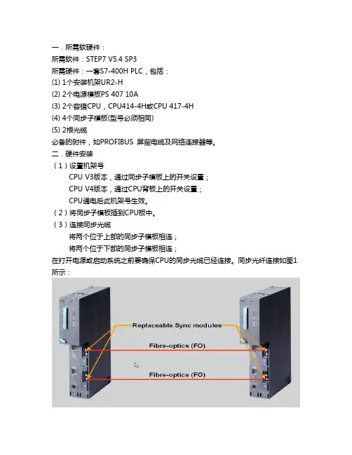 S7-400H冗余系统硬件组态-操作流程