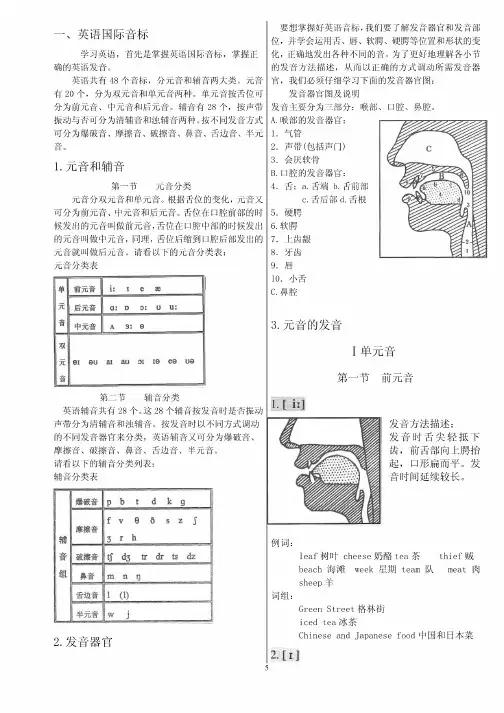 英语国际音标实例讲解(附发音器官示意图)