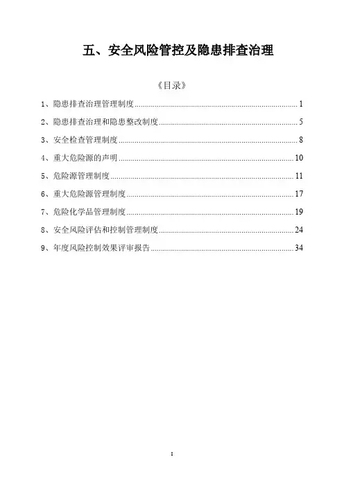 5、安全风险管控及隐患排查治理