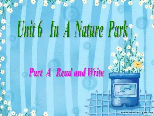 PEP小学英语五上U6 A read and write