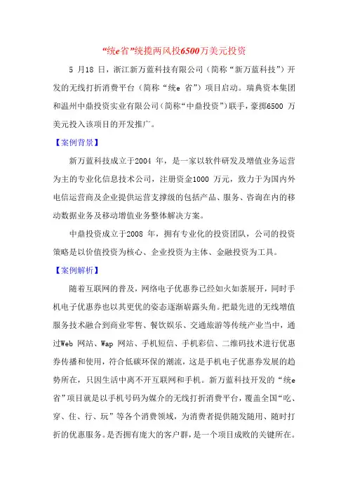 2010风投案例分析