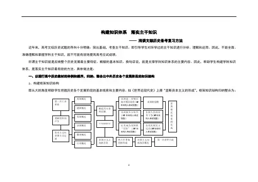 构建历史知识结构
