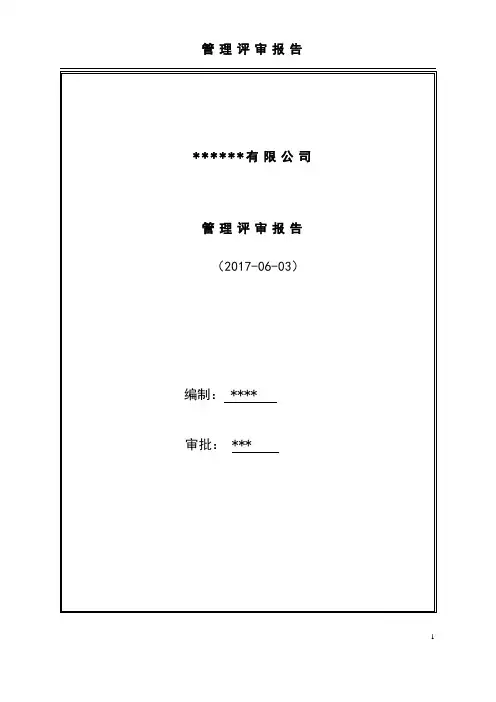 管理评审报告