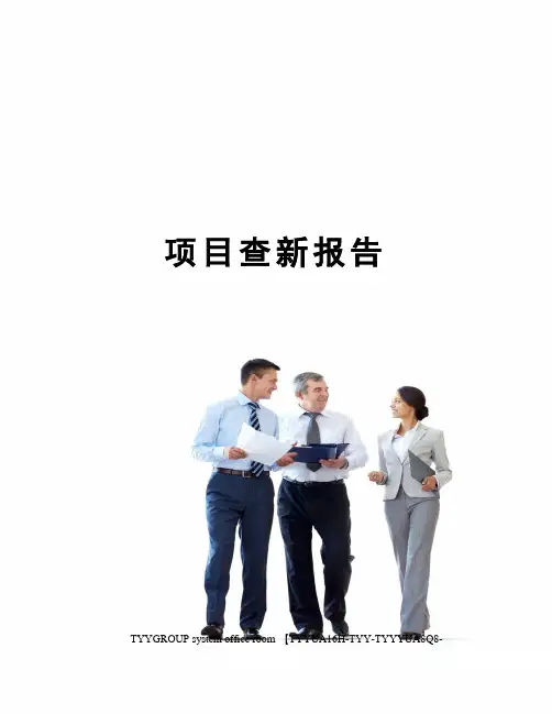 项目查新报告