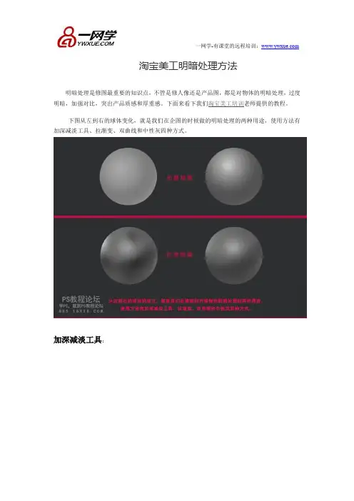 淘宝美工明暗处理方法