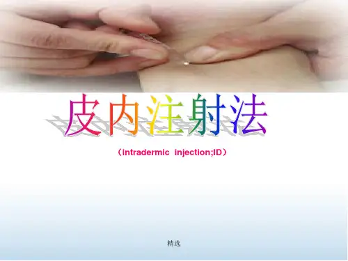 皮内注射完整ppt课件