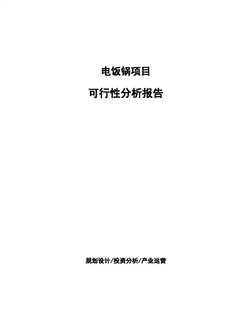 电饭锅项目可行性分析报告