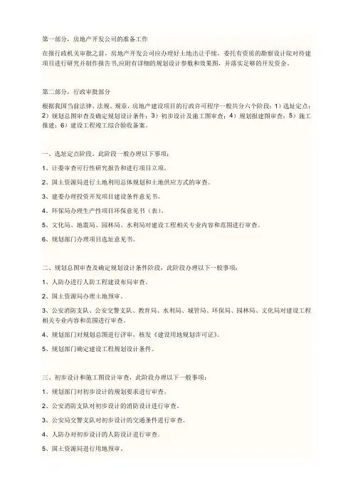 房地产开发报建流程