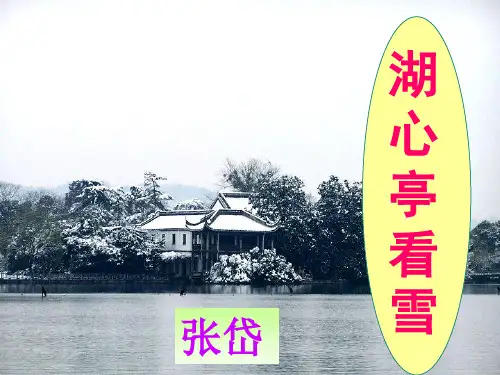八上29湖心亭看雪