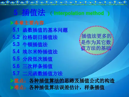 数值计算方法 5插值法