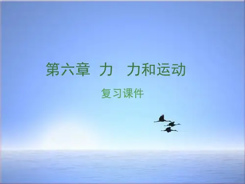 2018年中考物理(通用版)总复习课件：第六章  力   力和运动 (共35张PPT)