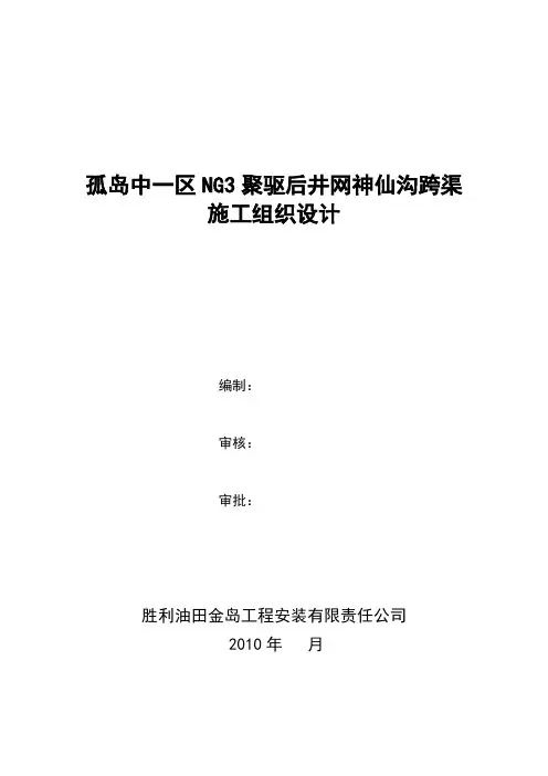 中一管三神仙沟跨渠工程施工组织设计