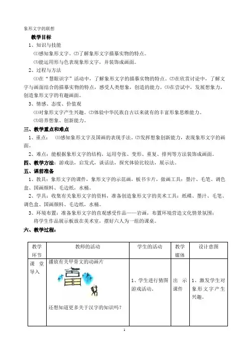 《象形文字的联想》)