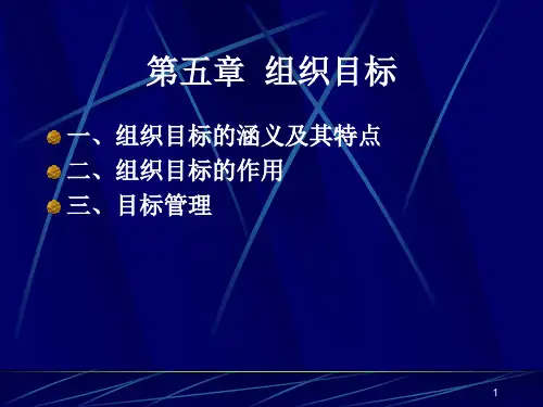 第三章  组织目标