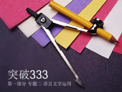 第一部分 专题二语言文字运用