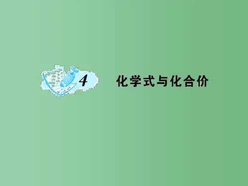 九年级化学上册 第4单元 自然界的水 课题4 化学式与化合价作业课件 (新版)新人教版