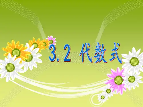 数学七年级北师大版 上3.2代数式课件 (共16张PPT)