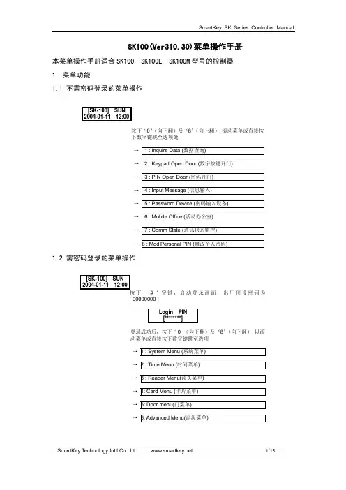 SK100操作手册