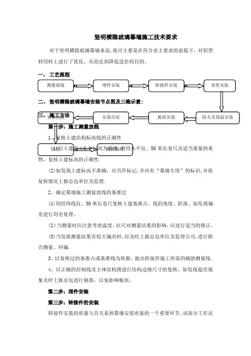 幕墙施工技术要求.