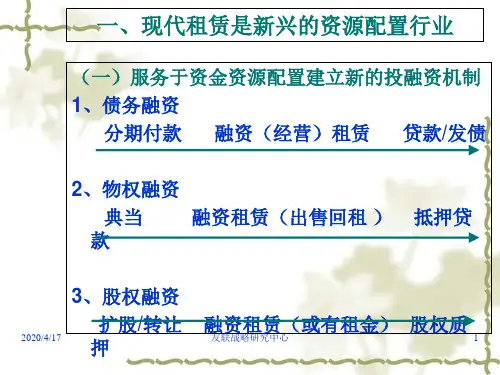 现代租赁服务的基本知识
