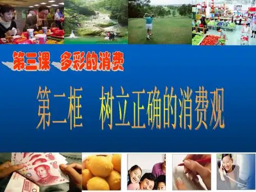 高中政治 树立正确的消费观课件 新人教版必修1
