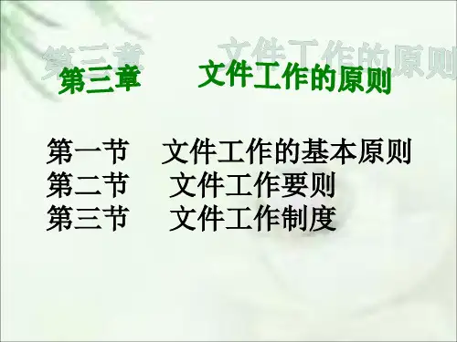 第三章文件工作的基本原则