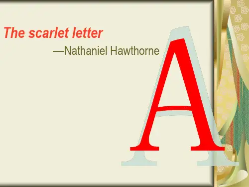 The scarlet letter