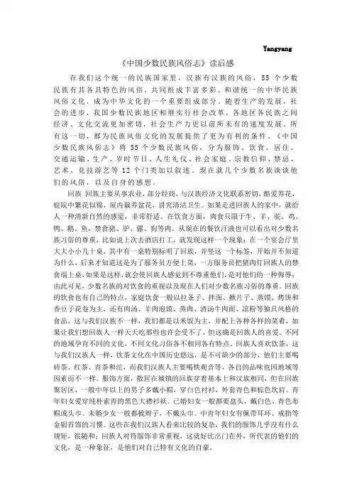 中国民俗读后感