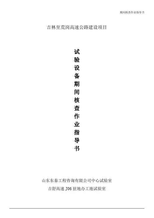 期间核查作业指导书