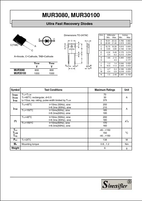 MUR30100中文资料