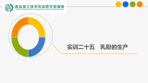 3106乳制品生产技术技能训练课件-25乳粉的生产(精)