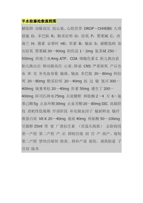 羊水栓塞抢救流程图 2