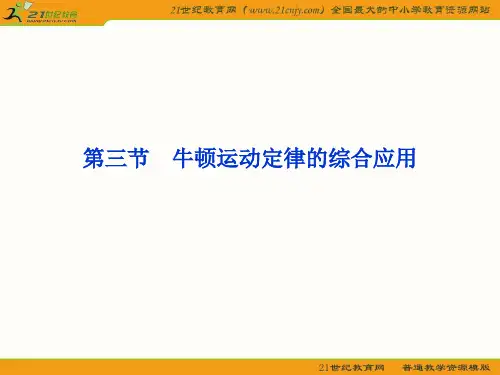 2012优化方案高三物理一轮复习课件--第3章第三节《牛顿运动定律的综合应用》