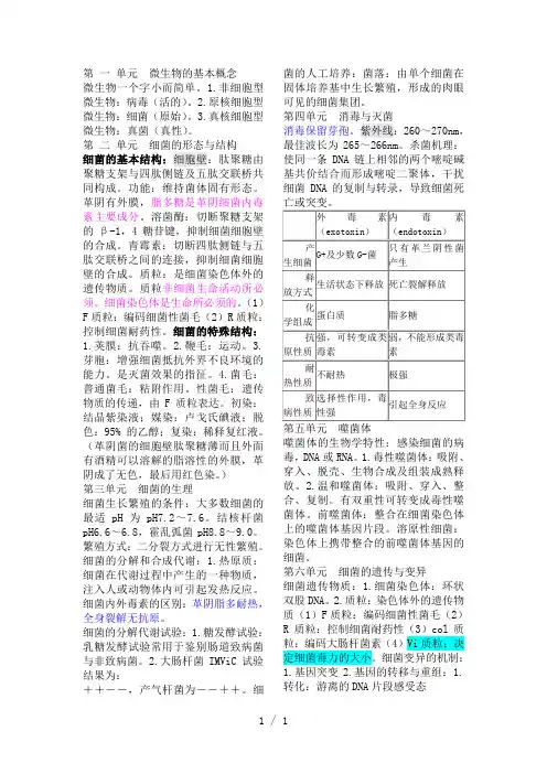 微免总结word版