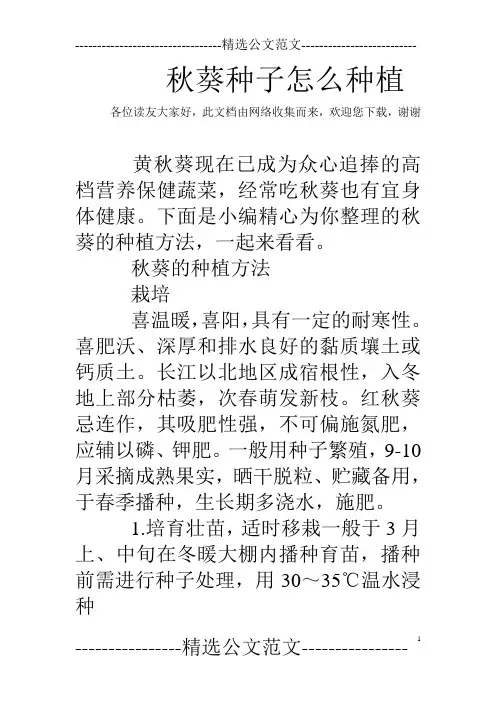 秋葵种子怎么种植