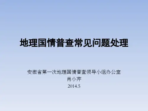 地理国情普查常见问题处理