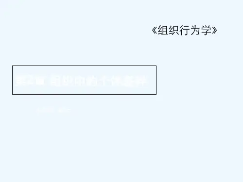 02组织中的个体差异