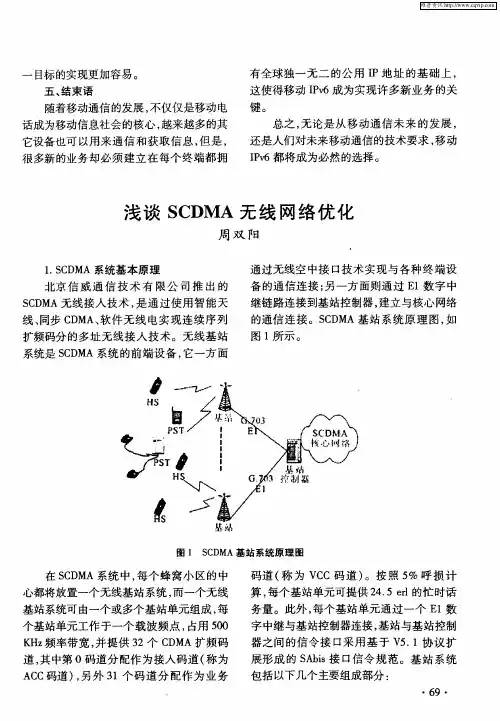 浅谈SCDMA无线网络优化