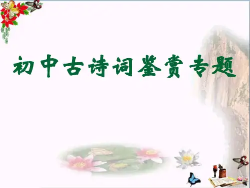 初中古诗词赏析专题